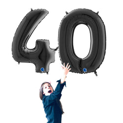 Large Black 40 Number Balloons 40 IN