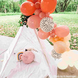 Boho Latex Balloon Garland Rosewood Terra Cotta Ivory and Blush