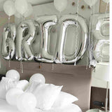 large bride balloon letter kit in silver