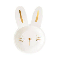 Sweet bunny rabbit shaped paper party plates