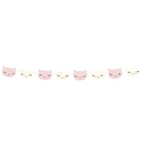 Pink Kitty Cat Paper Hanging Banner