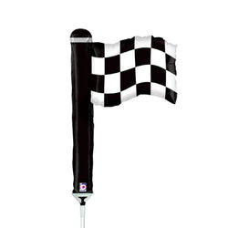 Black and white checkered flag balloon 