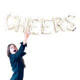 CHEERS Letters Balloons | Silver | Gold | Blue | Pink | Rose Gold