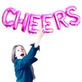 CHEERS Letters Balloons | Silver | Gold | Blue | Pink | Rose Gold