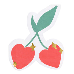 Cherry and stem paper napkins