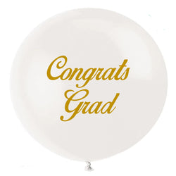 Congrats Grad latex balloons in vinyl decal and personalizable