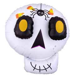 Cute 3D Halloween Skull Balloon with spider and candy corn 