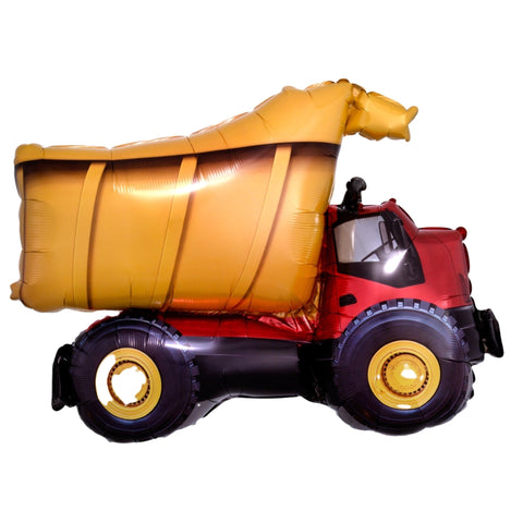 Dump Truck Balloon - 32 IN - Red & Yellow