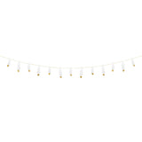White and Gold Foil Feather Paper Hanging Garland