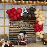 First Rodeo Latex Balloon Garland | Brown | Red | Blush | Cow Print