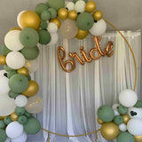 Bride Script Letter Balloon Banner Kit | Silver | Gold | Rose Gold