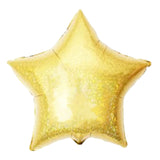 Star Foil Balloon | Holographic Glitter Gold | 21 INCH