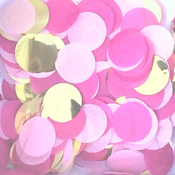 Pretty Pink and Gold Hand Cut Confetti | 1/2 oz