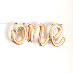 One Script Letter Balloons | Silver | Gold | Rose Gold