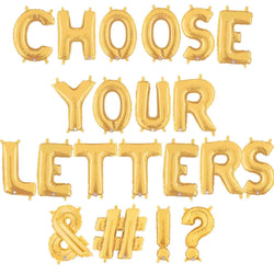 Gold Letter Balloons l Small 14IN (32cm)