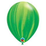 11 inch green super agate marble latex balloons