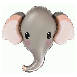 Grey and blush pink elephant head balloon