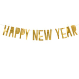 Happy New Year Gold Paper Banner