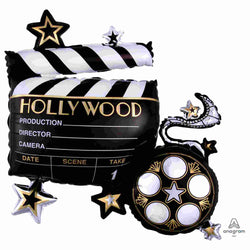 Lights Camera, Action Balloon Hollywood clapboard Movie Reel Anagram