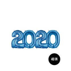 2020 Blue Number Balloons in 13.5 IN 26 IN or 40 IN