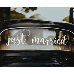 "Just Married" Custom Car Vinyl Decals