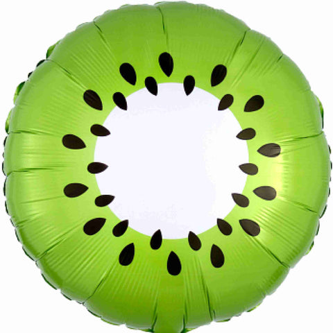 Tropical kiwi fruit balloon in 18 inch round with seeds