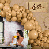 Latte light brown latex balloon garland