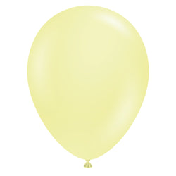 11 inch lemonade light pastel yellow latex balloons by tuftex