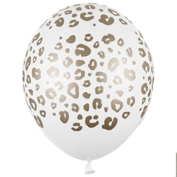 Gold Leopard Spots Animal Print Latex Balloons