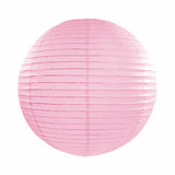 25 cm round paper lantern hanging party decoration in light pink