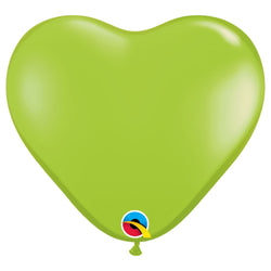 Lime latex heart balloons 16 inch by qualatex