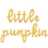 Little Pumpkin Balloons in gold script letters