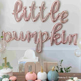 Little Pumpkin Script Letter Balloon Kit  | Silver | Gold | Rose Gold