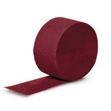 Maroon or Burgundy Crepe Paper Streamer