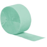 Crepe paper streamer in light mint green color