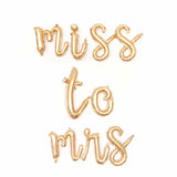 miss too mrs gold script font balloons