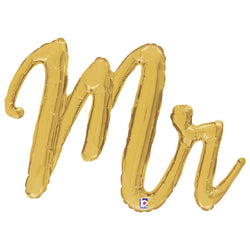 39 Inch gold mr balloon made from foil mylar