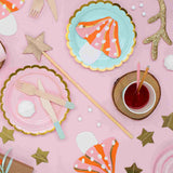 woodland pink party tableware