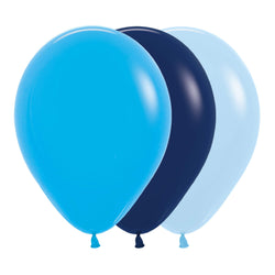 pastel, navy and blue latex balloon mix