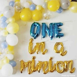 One in a minion letter balloons