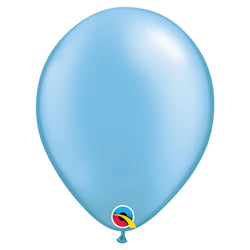 Azure Pearl Mini 11 IN (28cm) Round Qualatex Latex Balloons Package 10