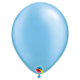 Azure Pearl Mini 11 IN (28cm) Round Qualatex Latex Balloons Package 10