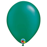 Emerald Green Pearl 11 IN (28cm) Round Qualatex Latex Balloons Package 10