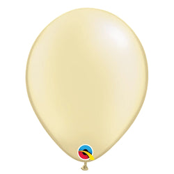 Pearl Ivory 11 IN (28cm) Round Latex Balloons Package 10 Qualatex