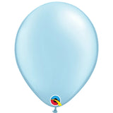 Pearl Light Blue 11 IN (28cm) Round Qualatex Latex Balloons Package 10