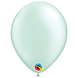 Pearl mint green latex balloons in 5 inch size by Qualatex