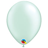 Pearl mint green latex balloons in 5 inch size by Qualatex