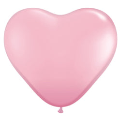 6 inch latex balloon in pearl pink heart shape