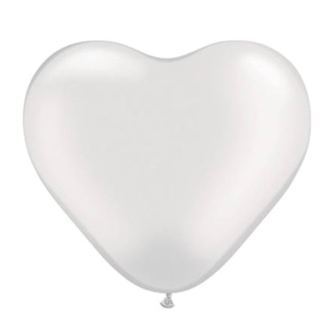 pearl white purple 6 inch latex heart balloons package 10