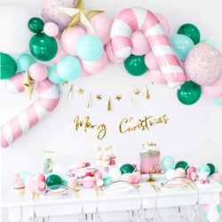 Pink Candy Cane Balloon Garland Kit